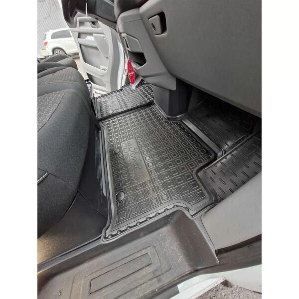 Коврики в салон Ford Custom 2023- 1+2 резиновые, чёрные (AVTO-Gumm)
