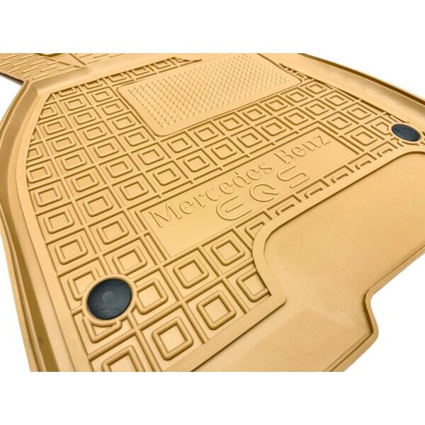 Автомобильные коврики в салон Mercedes EQS (V297) 2021- бежевые (AVTO-Gumm)