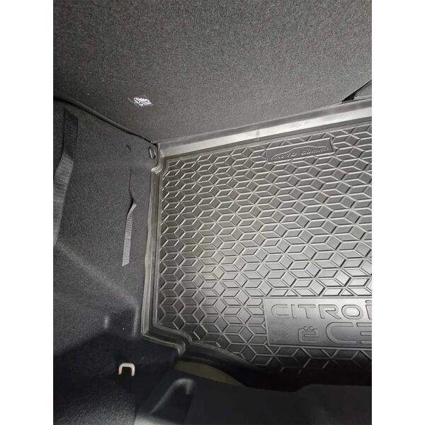 Коврик в багажник Citroen e-C3 2025- резиновый, чёрный (AVTO-Gumm)