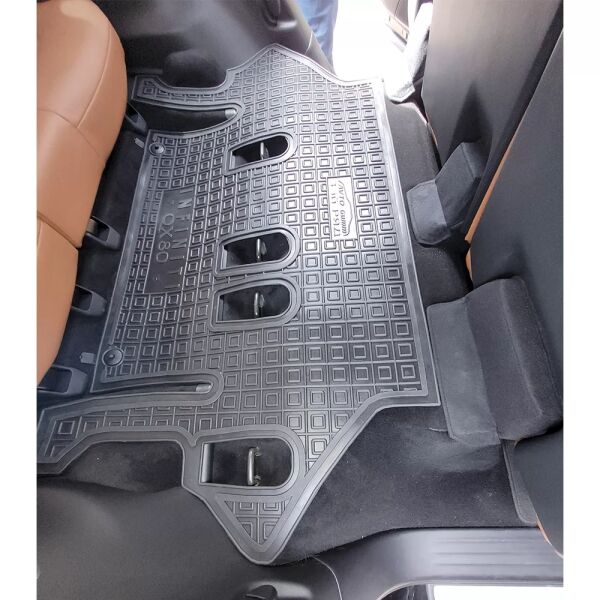 Коврики в салон Infiniti QX80 2018- 7 мест, 3-й ряд резиновые, чёрные (AVTO-Gumm)