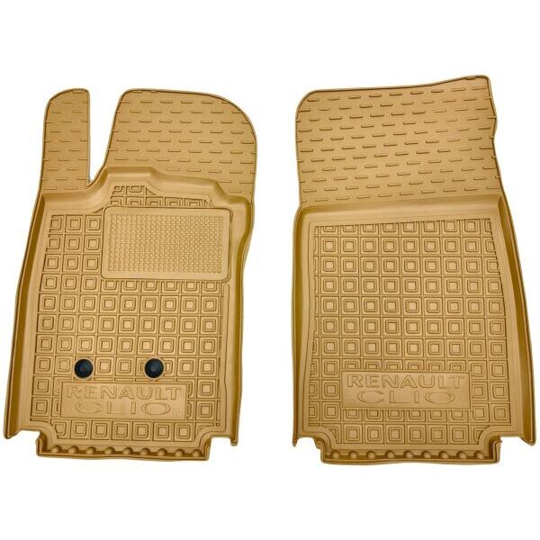 Автомобильные коврики в салон Renault Clio 3 2005- 3 двери бежевые (AVTO-Gumm)