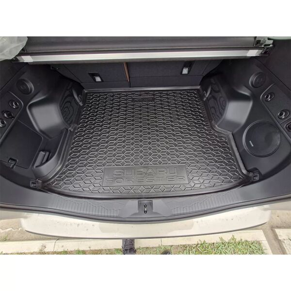 Килимок в багажник Subaru Forester 6 2025- гібрид, з/без сабвуфера гумовий, чорний (AVTO-Gumm)