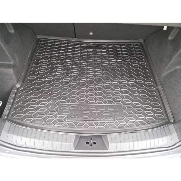 Коврик в багажник Renault Duster 2025- 2WD/4WD (МКПП), высокий пол резиновый, чёрный (AVTO-Gumm)