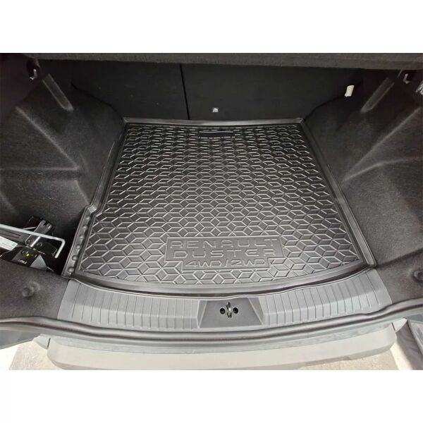 Коврик в багажник Renault Duster 2025- 2WD/4WD (МКПП), высокий пол резиновый, чёрный (AVTO-Gumm)