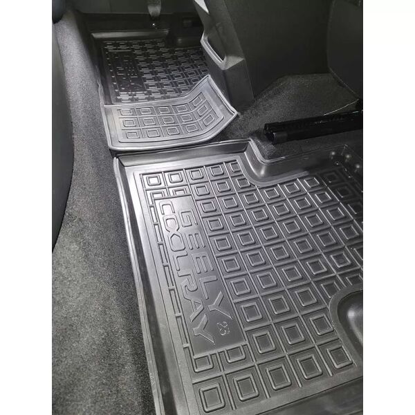 Коврики в салон Geely Coolray 2022- резиновые, чёрные (AVTO-Gumm)