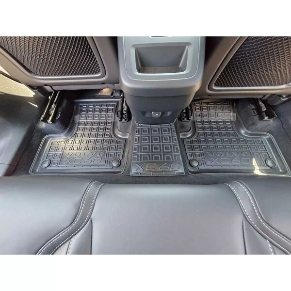 Коврики в салон Volvo XC60 2017- резиновые, чёрные (AVTO-Gumm)