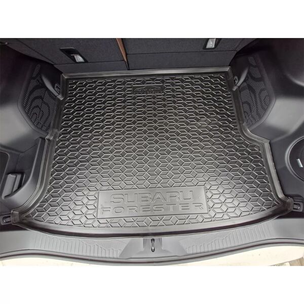 Килимок в багажник Subaru Forester 6 2025- гібрид, з/без сабвуфера гумовий, чорний (AVTO-Gumm)