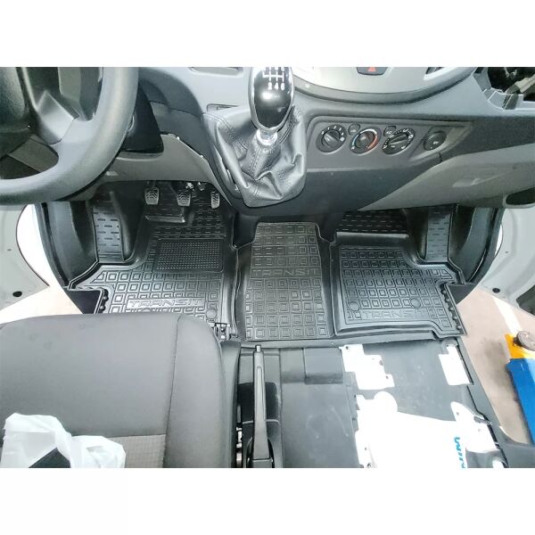 Коврики в салон Ford Transit (mk7) 2014- 1+1 резиновые, чёрные (AVTO-Gumm)