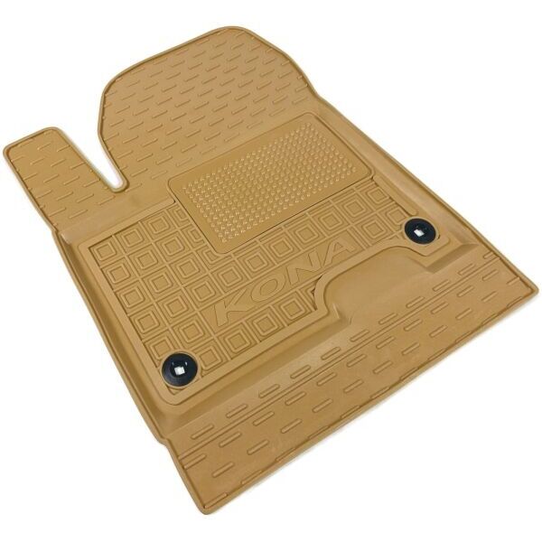 Автомобильные коврики в салон Hyundai Kona 2019- Electric бежевые (AVTO-Gumm)