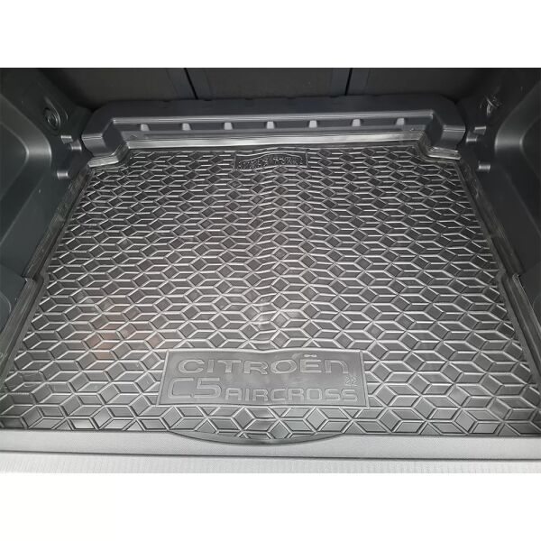 Коврик в багажник Citroen C5 Aircross 2022- нижняя полка резиновый, чёрный (AVTO-Gumm)