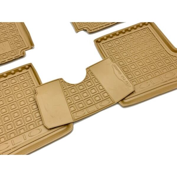 Автомобильные коврики в салон Renault Clio 3 2005- 3 двери бежевые (AVTO-Gumm)
