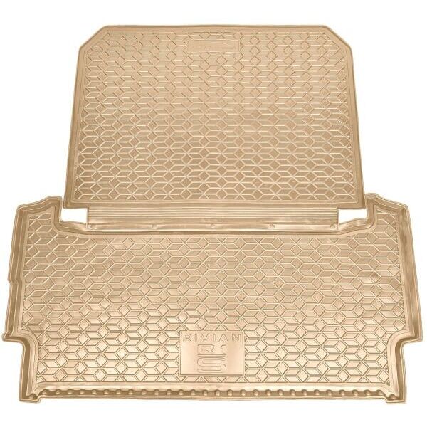 Автомобільний килимок в багажник Rivian R1S 2022- (задний) бежевый (AVTO-Gumm)