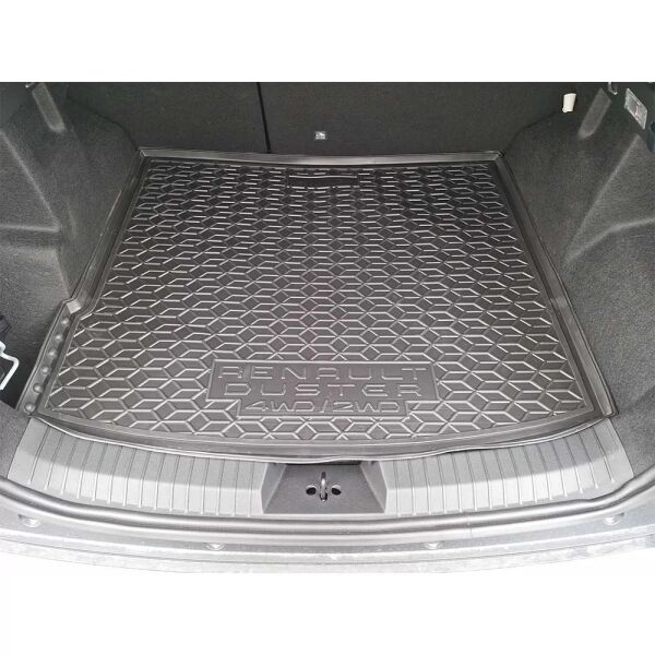 Коврик в багажник Renault Duster 2025- 2WD/4WD (МКПП), высокий пол резиновый, чёрный (AVTO-Gumm)