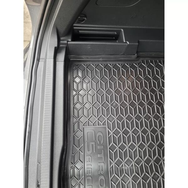 Коврик в багажник Citroen C5 Aircross 2022- нижняя полка резиновый, чёрный (AVTO-Gumm)