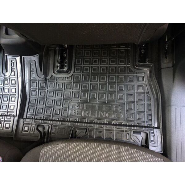 Автомобільні килимки в салон Peugeot Rifter 19-/Citroen Berlingo 19- без подлокотника (Avto-Gumm)