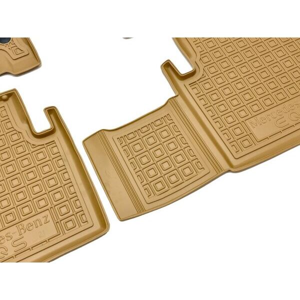 Автомобильные коврики в салон Mercedes EQS (V297) 2021- бежевые (AVTO-Gumm)