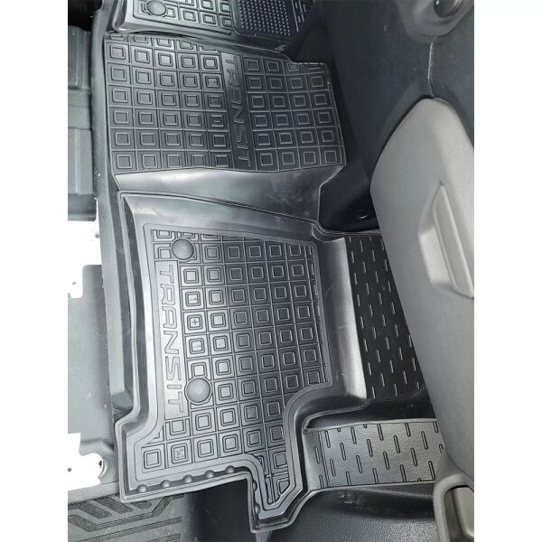 Коврики в салон Ford Transit (mk7) 2014- 1+1 резиновые, чёрные (AVTO-Gumm)