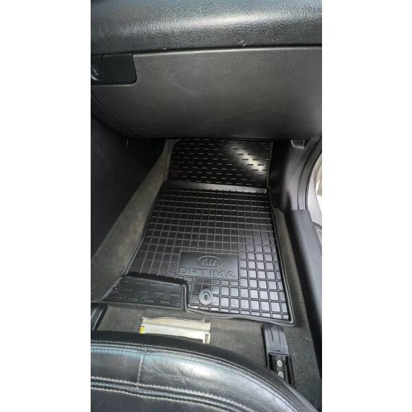 Килимки в салон Kia Optima 2010-2015 гумові, чорні (AVTO-Gumm)