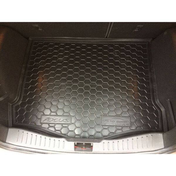Автомобільний килимок в багажник Ford Focus 3 2011- Hatchback (докатка) (Avto-Gumm)