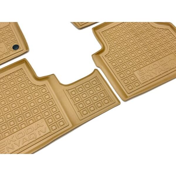 Автомобильные коврики в салон Skoda Enyaq 4 2021- бежевые (AVTO-Gumm)