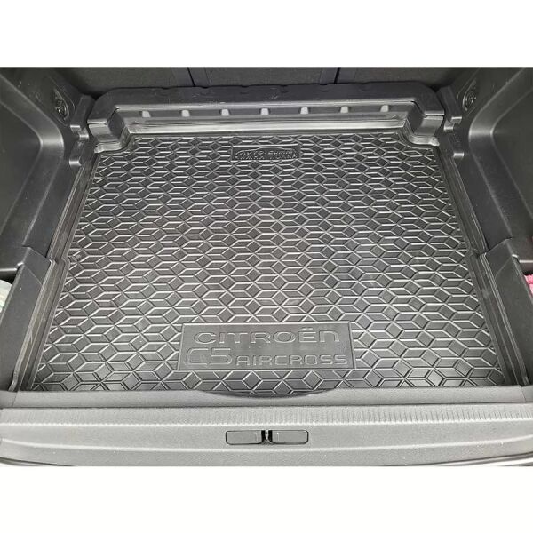 Коврик в багажник Citroen C5 Aircross 2018-2022 нижняя полка резиновый, чёрный (AVTO-Gumm)
