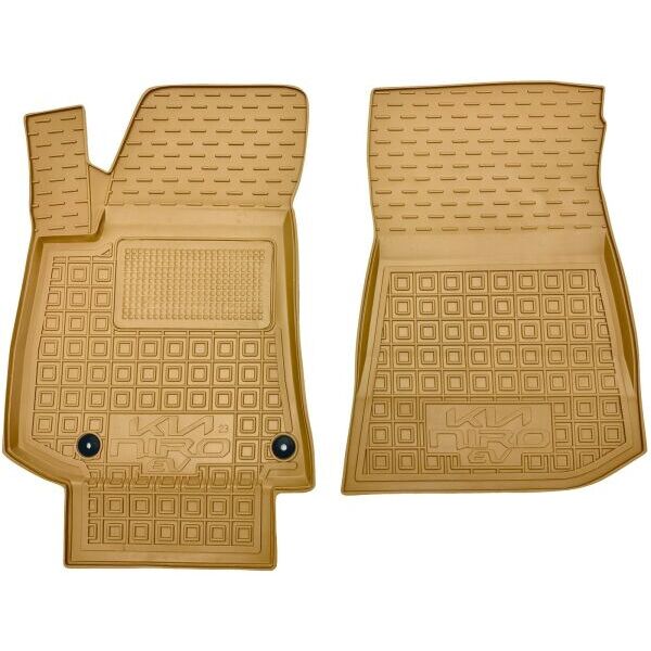 Автомобильные коврики в салон Kia Niro 2022- EV бежевые (AVTO-Gumm)