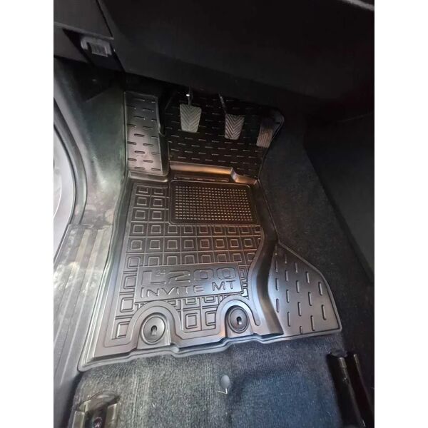 Коврики в салон Mitsubishi L200 2024- Invite резиновые, чёрные (AVTO-Gumm)