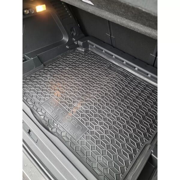 Коврик в багажник Citroen C5 Aircross 2022- нижняя полка резиновый, чёрный (AVTO-Gumm)