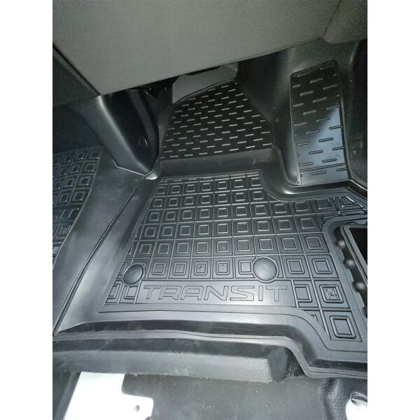 Коврики в салон Ford Transit (mk7) 2014- 1+1 резиновые, чёрные (AVTO-Gumm)