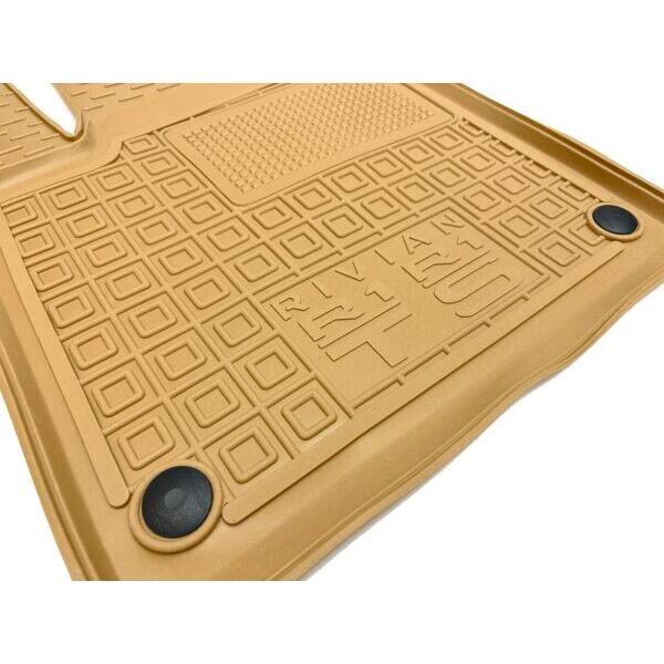 Автомобильные коврики в салон Rivian R1S 2022- 5 мест бежевые (AVTO-Gumm)