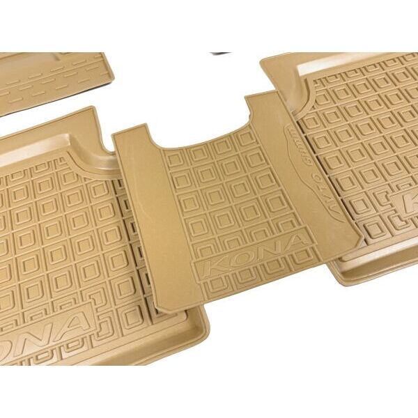 Автомобильные коврики в салон Hyundai Kona 2019- Electric бежевые (AVTO-Gumm)
