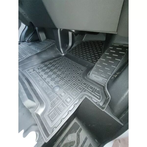 Коврики в салон Ford Transit (mk7) 2014- 1+1 резиновые, чёрные (AVTO-Gumm)