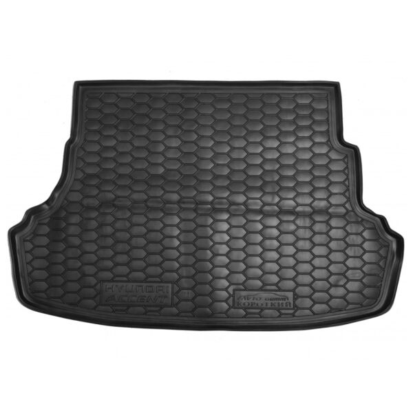 Автомобільний килимок в багажник Hyundai Accent (RB) 2011- цельная спинка (Avto-Gumm)