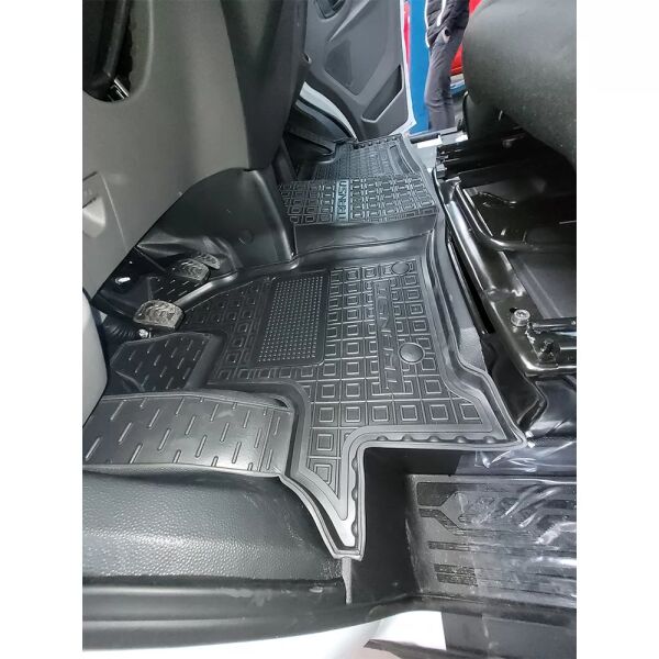 Коврики в салон Ford Transit (mk7) 2014- 1+1 резиновые, чёрные (AVTO-Gumm)