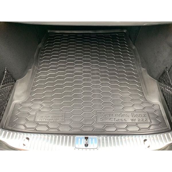 Автомобільний килимок в багажник Mercedes S (W222) 2013- c регулировкой сидений (Avto-Gumm)