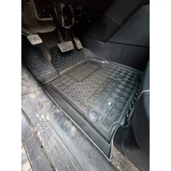 Килимки в салон Honda Pilot 2008-2015 гумові, чорні (AVTO-Gumm)