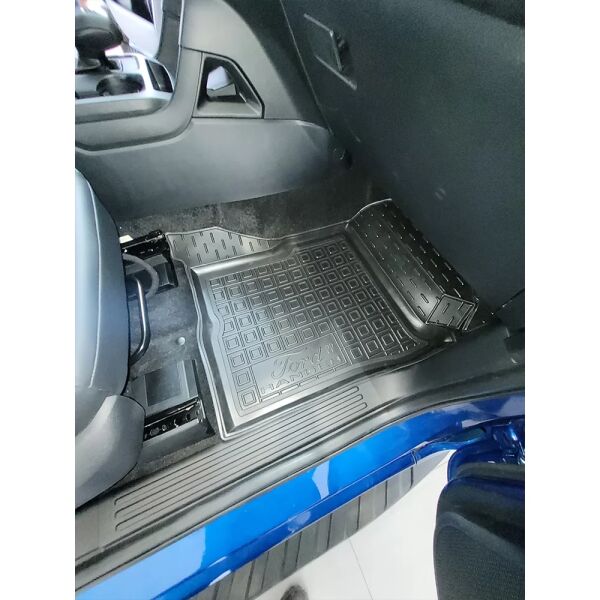 Коврики в салон Ford Ranger 2022- резиновые, чёрные (AVTO-Gumm)