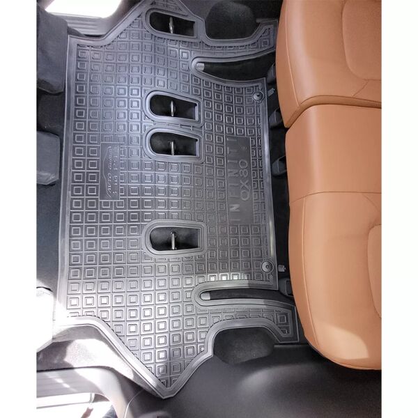 Коврики в салон Infiniti QX80 2018- 7 мест, 3-й ряд резиновые, чёрные (AVTO-Gumm)