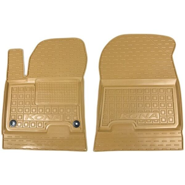 Автомобильные коврики в салон Hyundai Kona 2019- Electric бежевые (AVTO-Gumm)