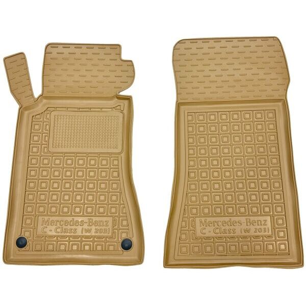 Автомобильные коврики в салон Mercedes C (W203) 2000-2006 бежевые (AVTO-Gumm)