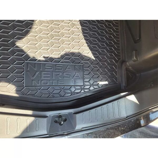 Килимок в багажник Nissan Versa Note 2013-2019 верхня полиця, нижня полиця гумовий, чорний (AVTO-Gumm)