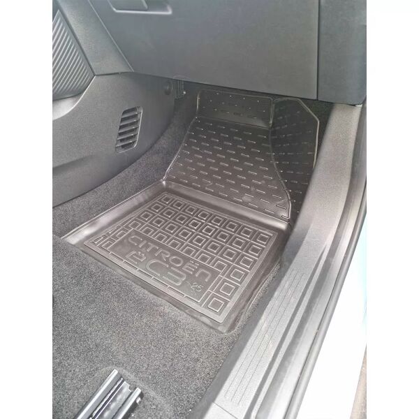 Коврики в салон Citroen e-C3 2025- резиновые, чёрные (AVTO-Gumm)