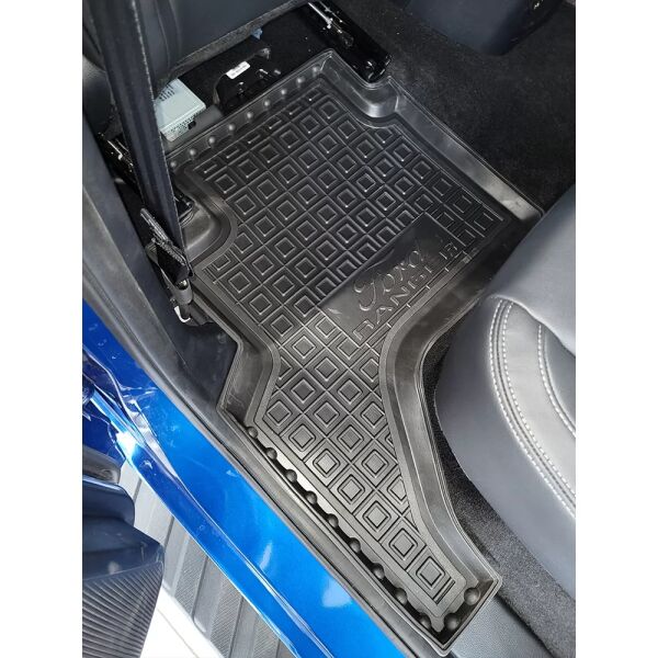 Коврики в салон Ford Ranger 2022- резиновые, чёрные (AVTO-Gumm)