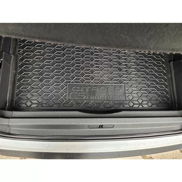 Коврик в багажник Citroen C5 Aircross 2018-2022 нижняя полка резиновый, чёрный (AVTO-Gumm)
