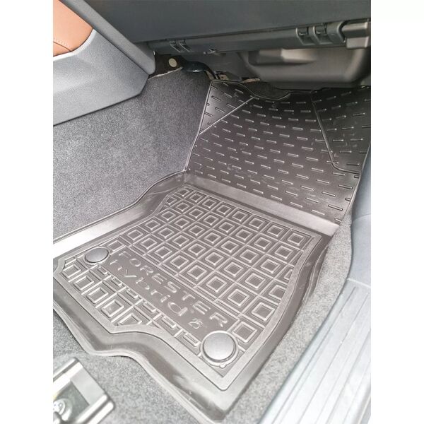 Коврики в салон Subaru Forester 6 2025- гибрид резиновые, чёрные (AVTO-Gumm)