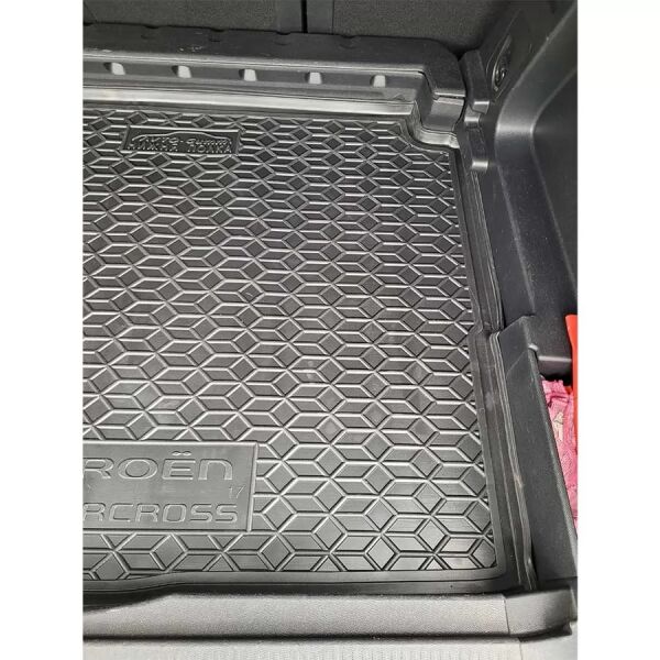 Коврик в багажник Citroen C5 Aircross 2018-2022 нижняя полка резиновый, чёрный (AVTO-Gumm)