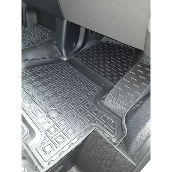 Коврики в салон Ford Transit (mk7) 2014- 1+1 резиновые, чёрные (AVTO-Gumm)