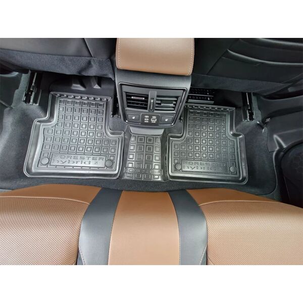 Коврики в салон Subaru Forester 6 2025- гибрид резиновые, чёрные (AVTO-Gumm)