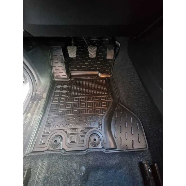 Коврики в салон Mitsubishi L200 2024- Invite резиновые, чёрные (AVTO-Gumm)