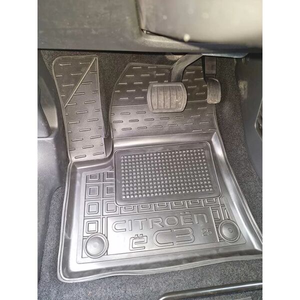 Коврики в салон Citroen e-C3 2025- резиновые, чёрные (AVTO-Gumm)